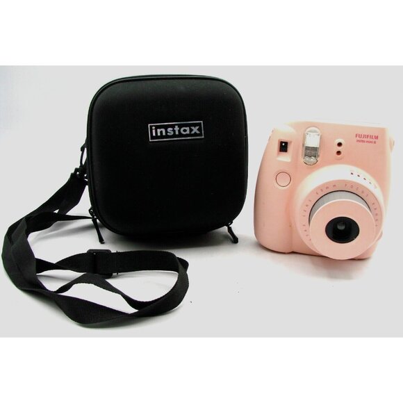 Fujifilm Instax Mini 8 Camera Pink with Camera Bag Untested Powers On Travel